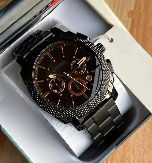 Black Dial Analog Watch